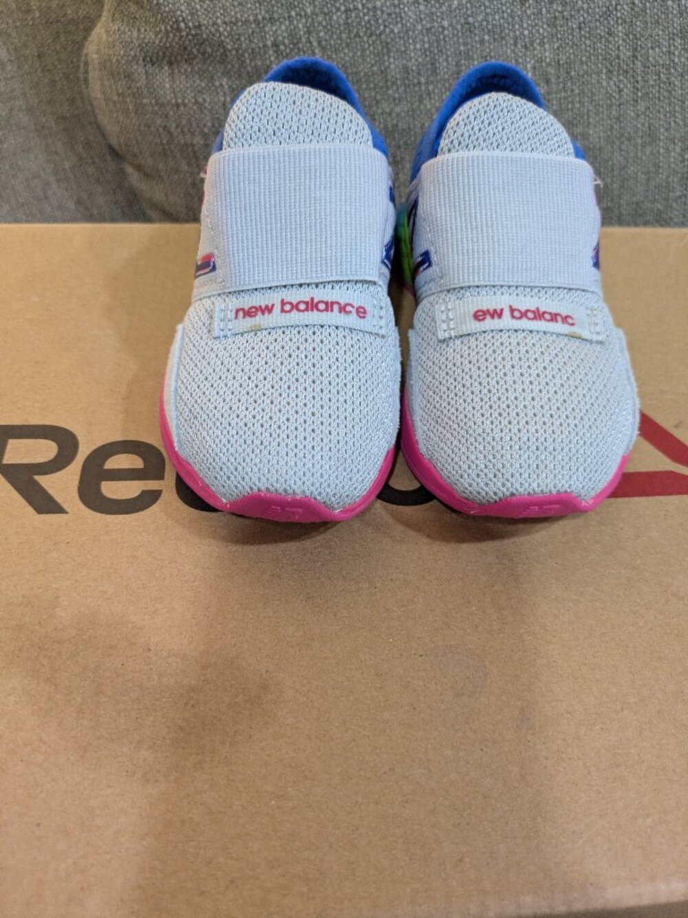 New Balance Fesh Foam Roav V1 Slip on Mesh Sneakers for Toddlers Colorful Sz 6